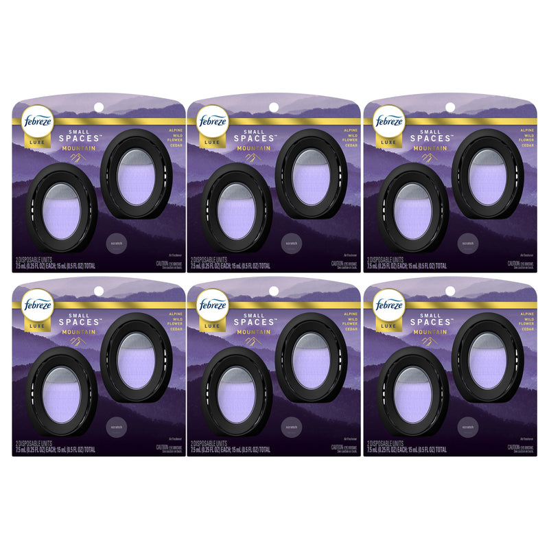 Febreze Small Spaces Air Freshener, Mountain Scent, 2 Count