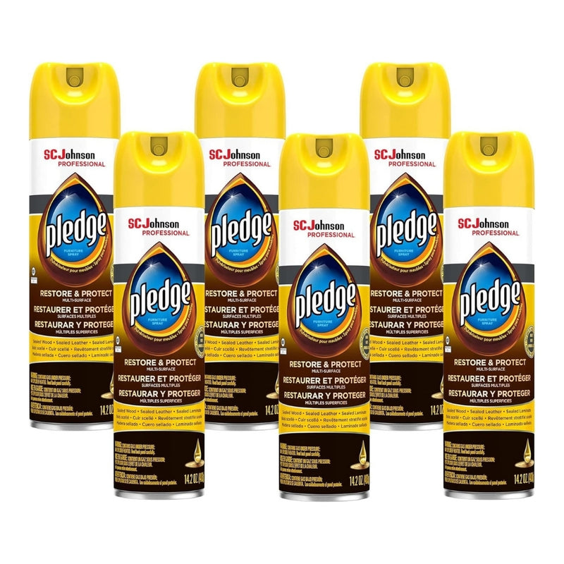 SC Johnson Professional Pledge Restore & Protect Multi-Surface Furniture Spray, 14.2 Oz.