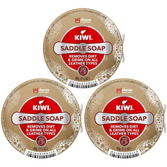 Kiwi Saddle Soap - Removes Dirt & Grime On All Leather Types, 3.125oz