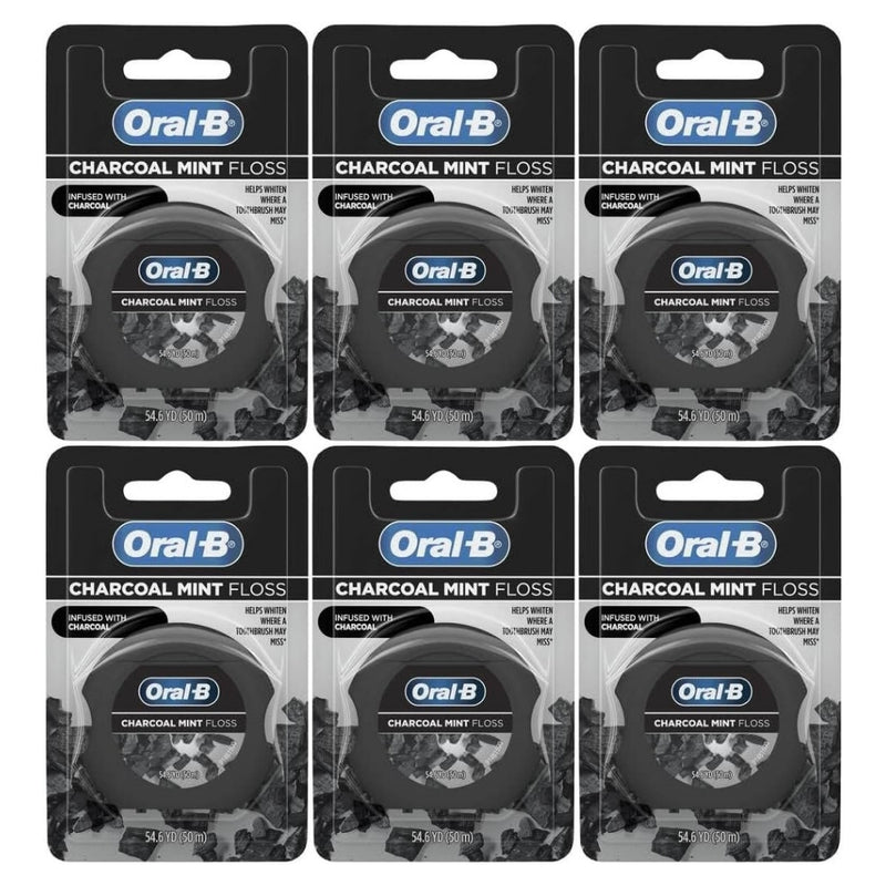 Oral-B Charcoal Mint Dental Floss, 54.6 YD (50ml)