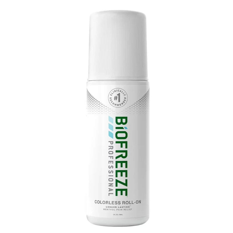 Biofreeze Professional Colorless Roll-On Menthol Pain Relieving Gel, 3oz
