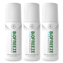 Biofreeze Professional Colorless Roll-On Menthol Pain Relieving Gel, 3oz