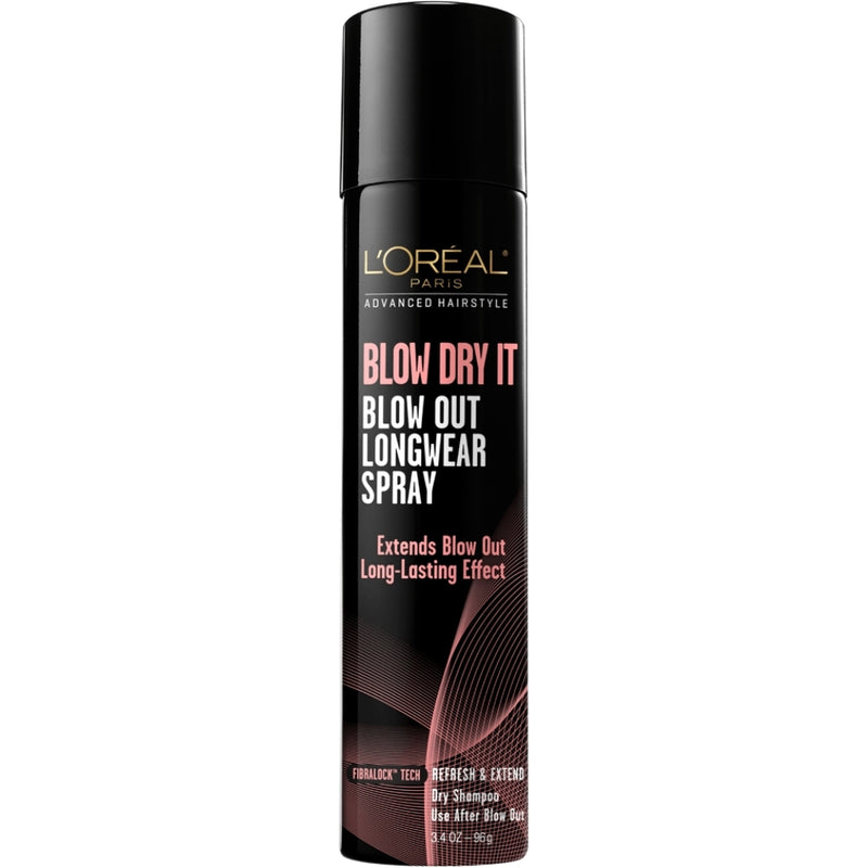 L'Oréal Paris Advanced Hairstyle Blow Dry It Blow Out Longwear Dry Shampoo Spray, 3.4 oz