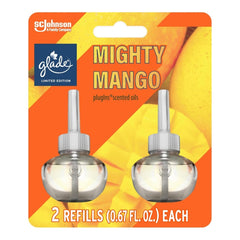 Glade PlugIns Scented Oil Air Freshener Refills, Mighty Mango, 0.67 oz, 2 Count