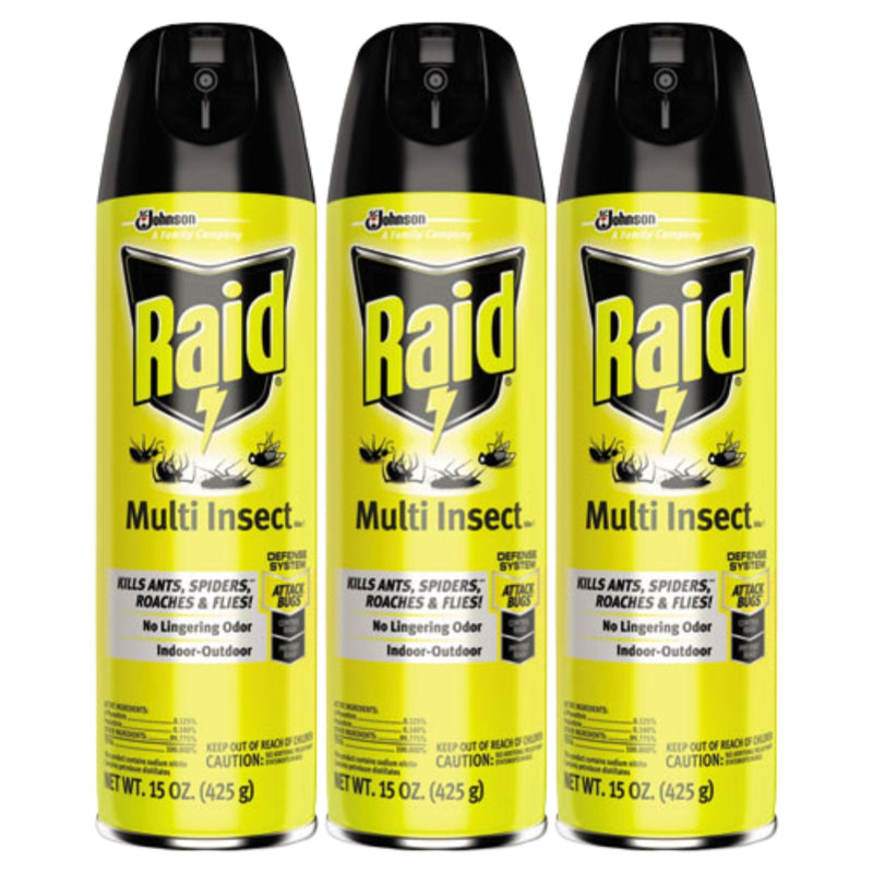 Raid Multi Insect Killer, Kills Ants, Spiders, Roaches and Flies, 15 Oz
