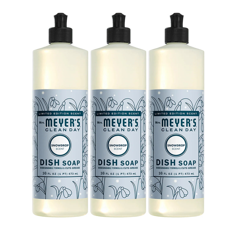 Mrs. Meyer's Clean Day Liquid Dish Soap, Snowdrop, 16 Oz