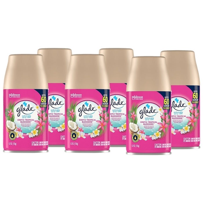 Glade Automatic Spray Refills, Exotic Tropical Blossoms, 6.2oz