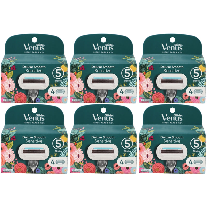 Gillette Venus Deluxe Smooth Sensitive Razor Blade Cartridges, 4 Count