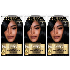 L'Oreal Paris Superior Preference Permanent Hair Color, 1 Ultimate Black