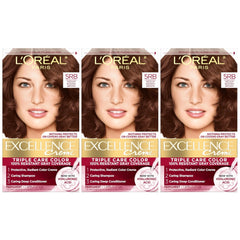 L'Oreal Paris Excellence Creme Permanent Hair Color, 5RB Medium Reddish Brown