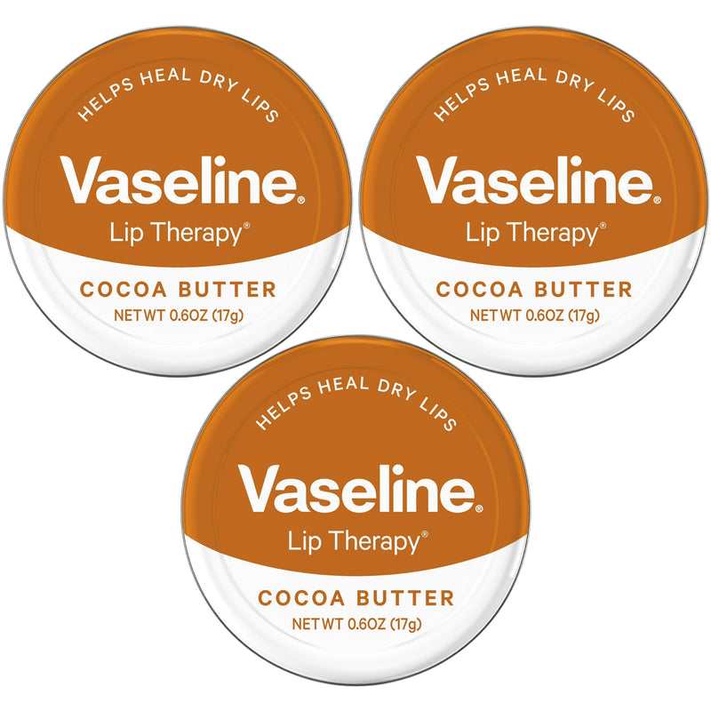 Vaseline Lip Therapy Cocoa Butter Lip Balm Tin, 0.6 Oz