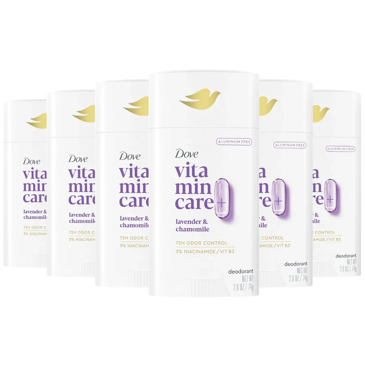 Dove VitaminCare+ Deodorant Stick, Lavender & Chamomile, 2.6oz -