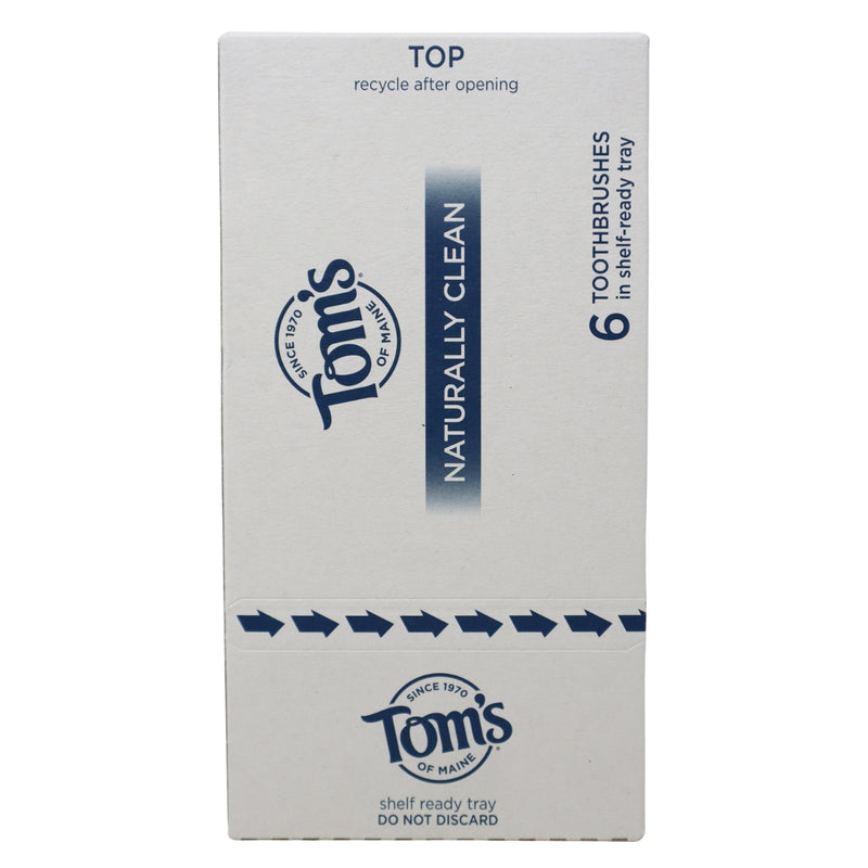 Toms of Maine Naturally Clean Soft Toothbrush, 6 Pack