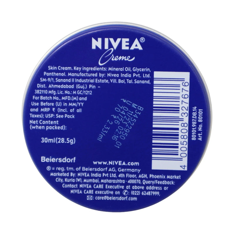 Nivea Creme Body, Face & Hand Moisturizing Cream, 1.0oz