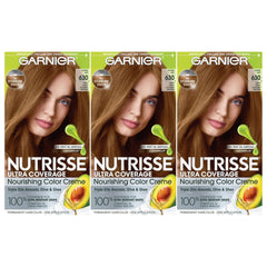 Garnier Nutrisse Ultra Coverage Nourishing Hair Color Creme, 630 Deep Light Golden Brown