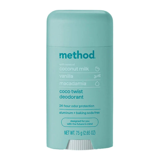 Method Deodorant Stick, Aluminum & Baking Soda Free, Coco Twist, 2.65oz -