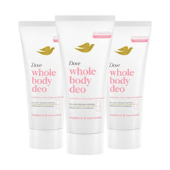Dove Whole Body Deodorant Invisible Cream, Raspberry & Rose, 2.5oz