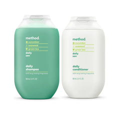 Method Travel Size Shampoo & Conditioner Set, Daily Zen, 3.4 oz ea