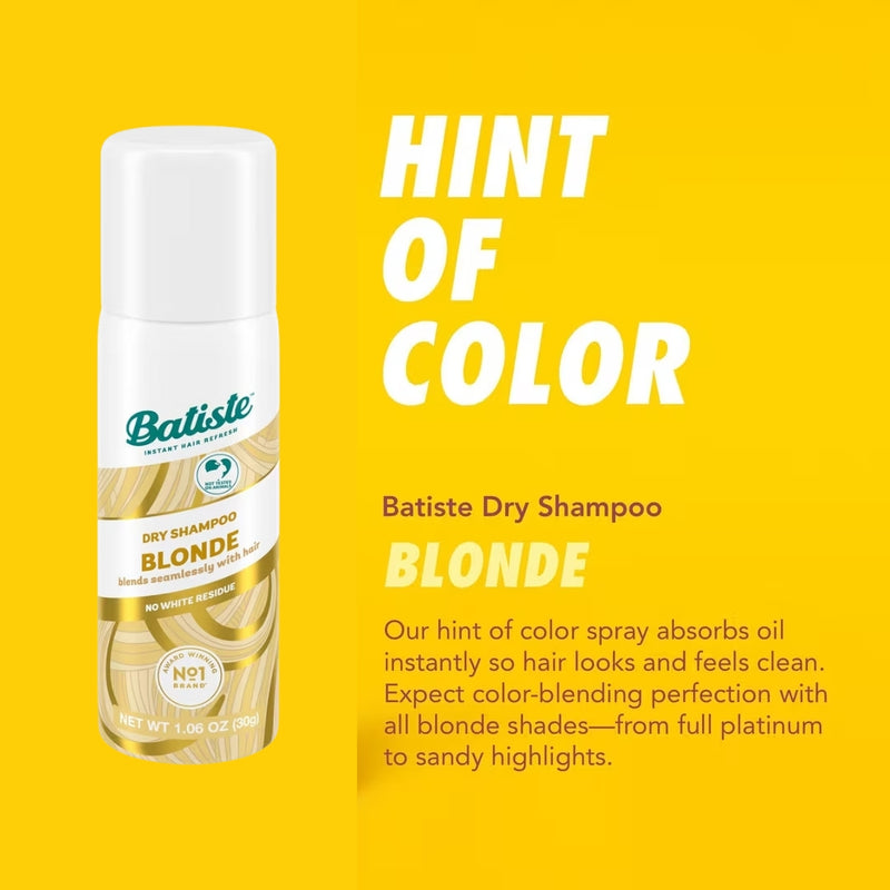Batiste Travel Size Dry Shampoo, Blonde, 1.6 Oz
