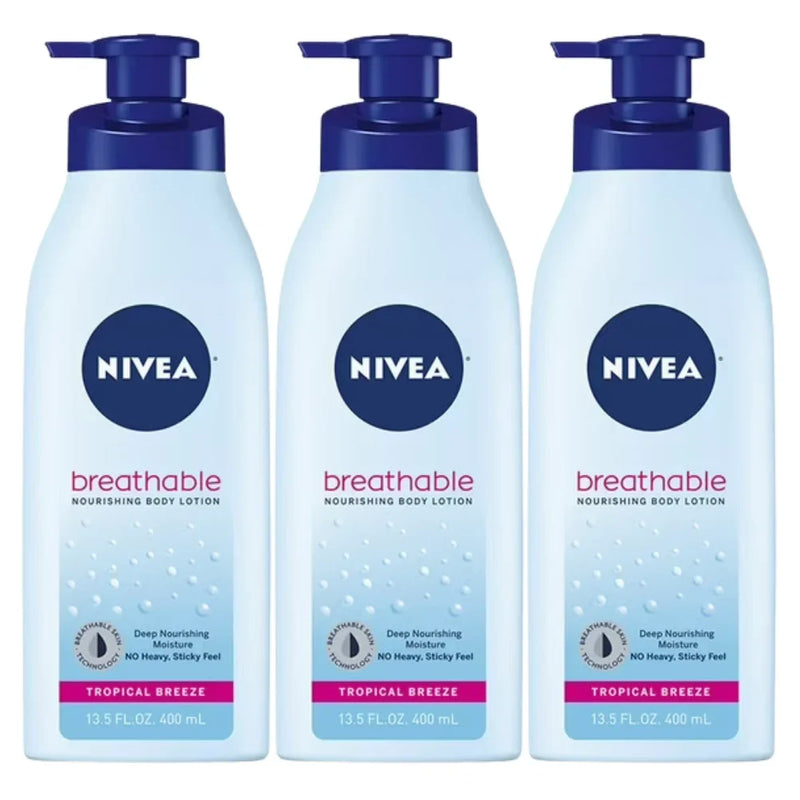 Nivea Breathable Nourishing Body Lotion, Tropical Breeze, 13.5oz