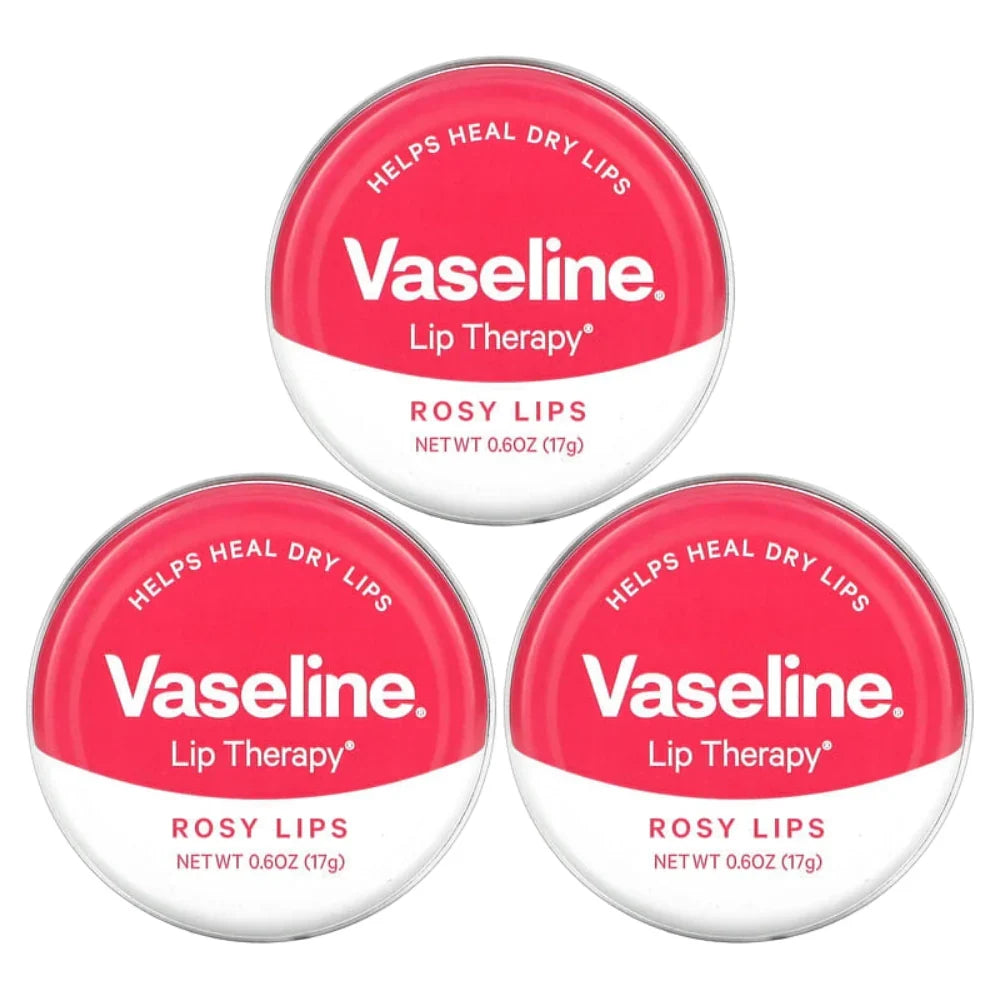 Vaseline Lip Therapy Lip Balm Tin, Rosy Lips, 0.6oz -