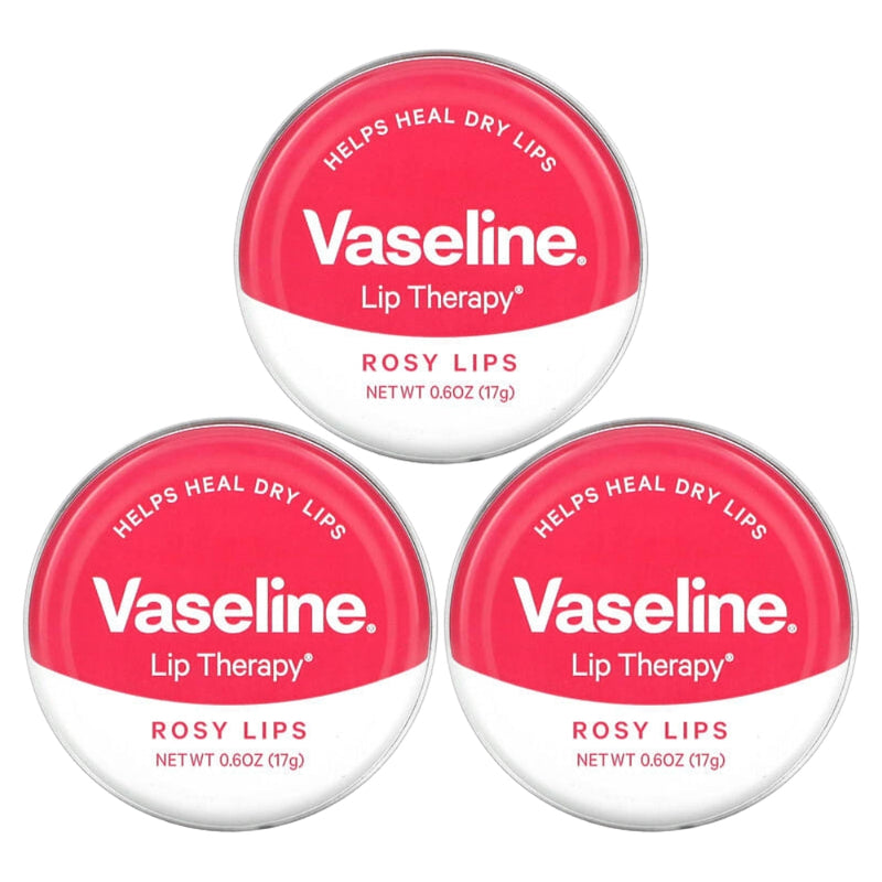Vaseline Lip Therapy Lip Balm Tin, Rosy Lips, 0.6oz