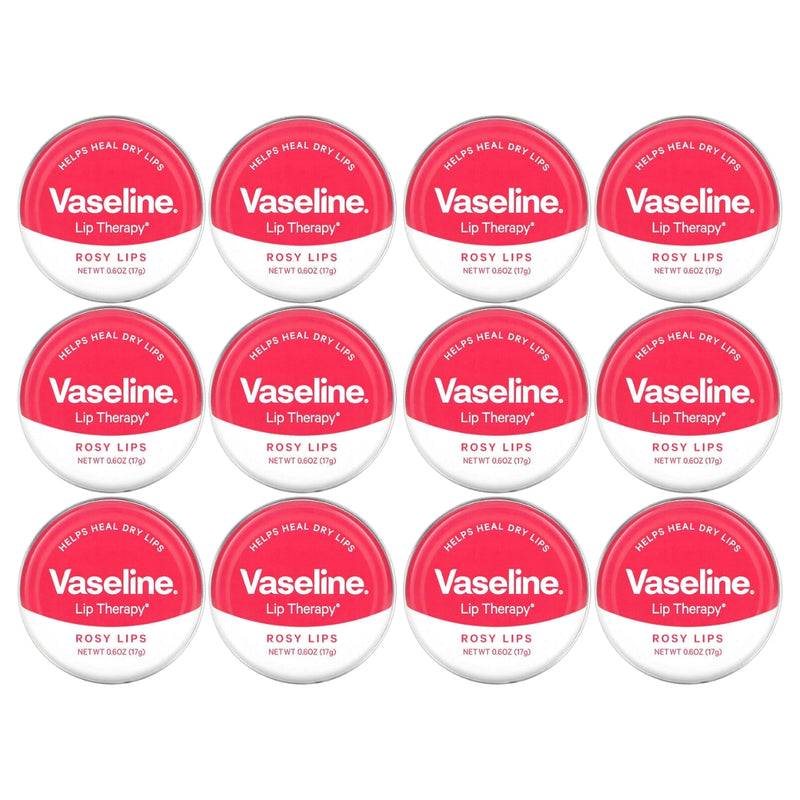 Vaseline Lip Therapy Lip Balm Tin, Rosy Lips, 0.6oz
