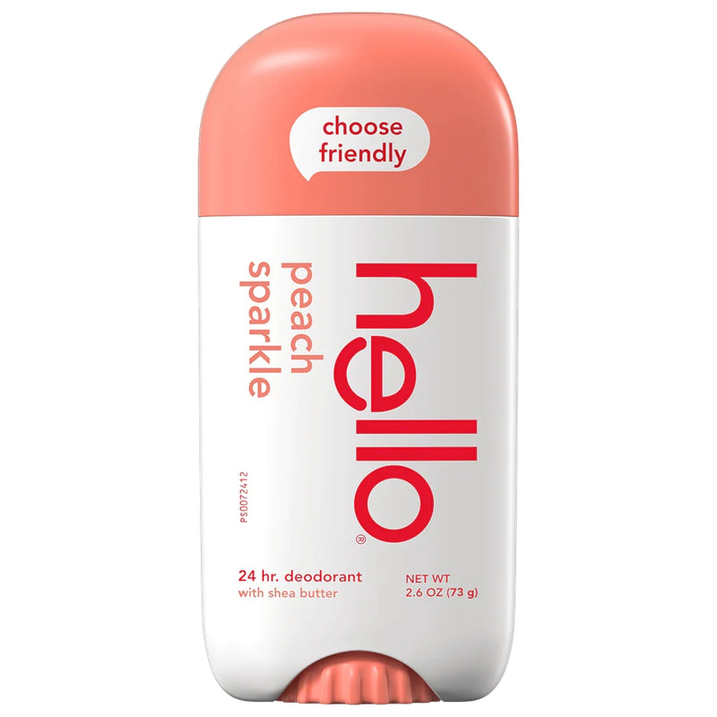Hello Aluminum-Free Deodorant, Peach Sparkle, 2.6oz