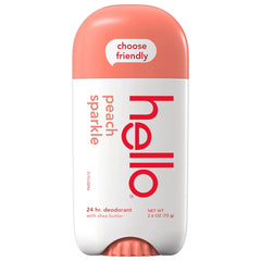 Hello Aluminum-Free Deodorant, Peach Sparkle, 2.6oz