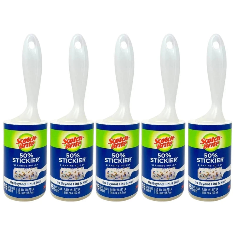 Scotch-Brite 50% Stickier Cleaning Lint Roller, 95 Sheets