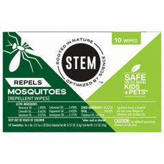Stem Mosquito Repellent Wipes, 10 Count