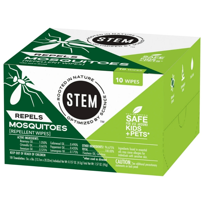 Stem Mosquito Repellent Wipes, 10 Count