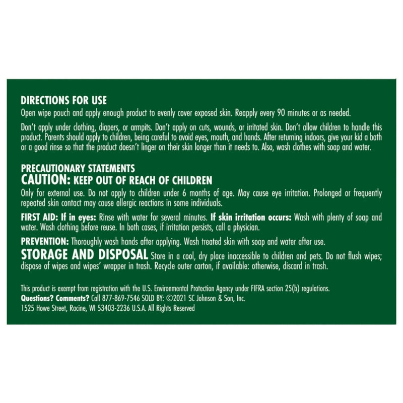 Stem Mosquito Repellent Wipes, 10 Count