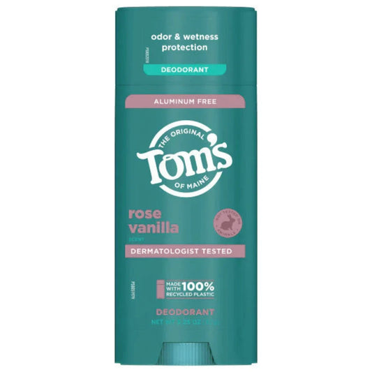Tom’s of Maine Aluminum Free Deodorant, Rose Vanilla, 3.25oz -