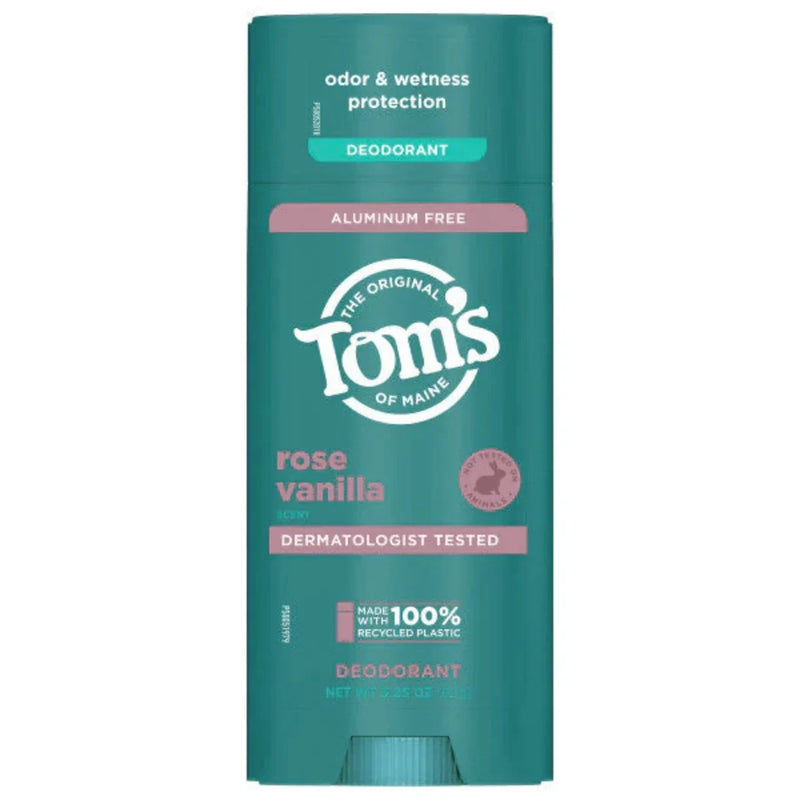 Tom’s of Maine Aluminum Free Deodorant, Rose Vanilla, 3.25oz