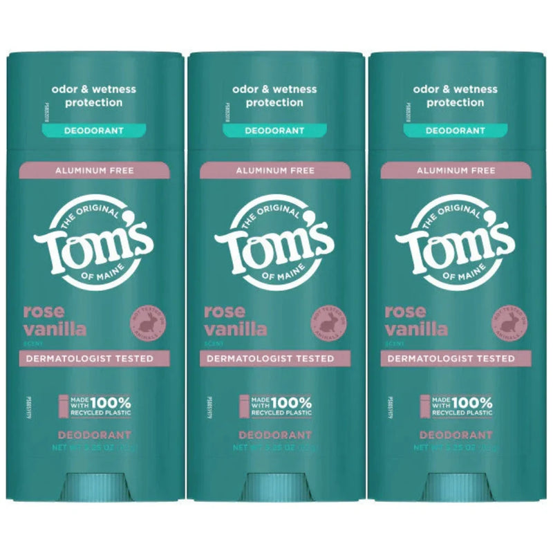 Tom’s of Maine Aluminum Free Deodorant, Rose Vanilla, 3.25oz