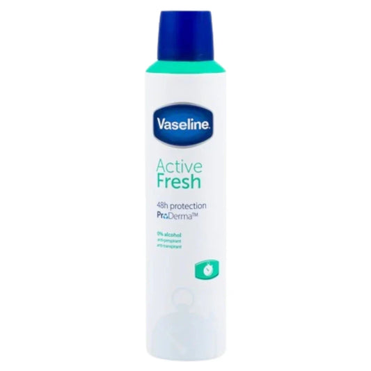 Vaseline Active Fresh Anti-Perspirant Spray, 48-Hour Protection, 0% Alcohol, 8.45 oz -