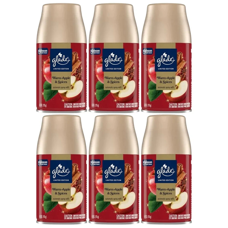 Glade Automatic Spray Refills, Warm Apple & Spices, 6.2oz