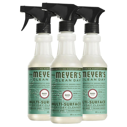 Mrs. Meyer's Multi-Surface Everyday Cleaner, Basil, 16 oz, 3-Pack