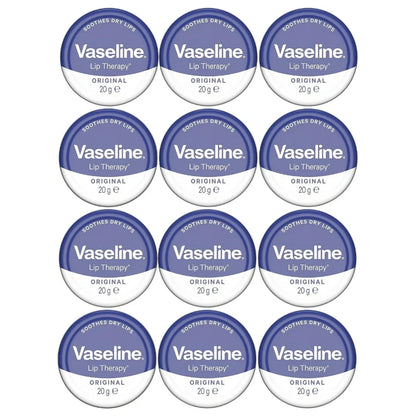 Vaseline Lip Therapy Lip Balm Tin, Original, 0.7oz (20g) -