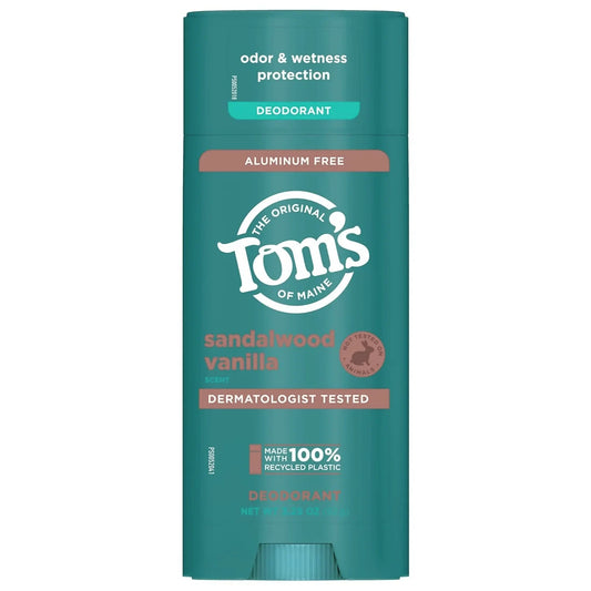 Tom’s of Maine Aluminum Free Deodorant, Sandalwood Vanilla, 3.25oz -