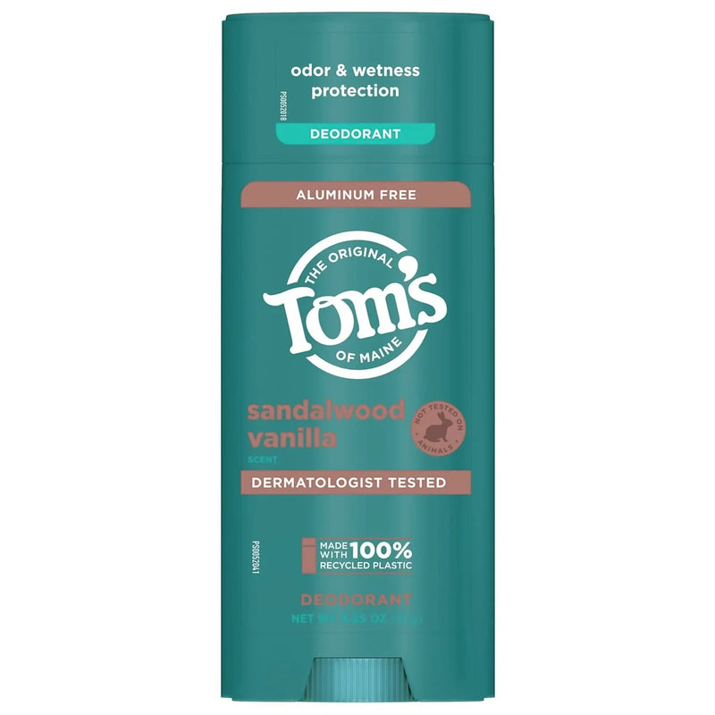 Tom’s of Maine Aluminum Free Deodorant, Sandalwood Vanilla, 3.25oz