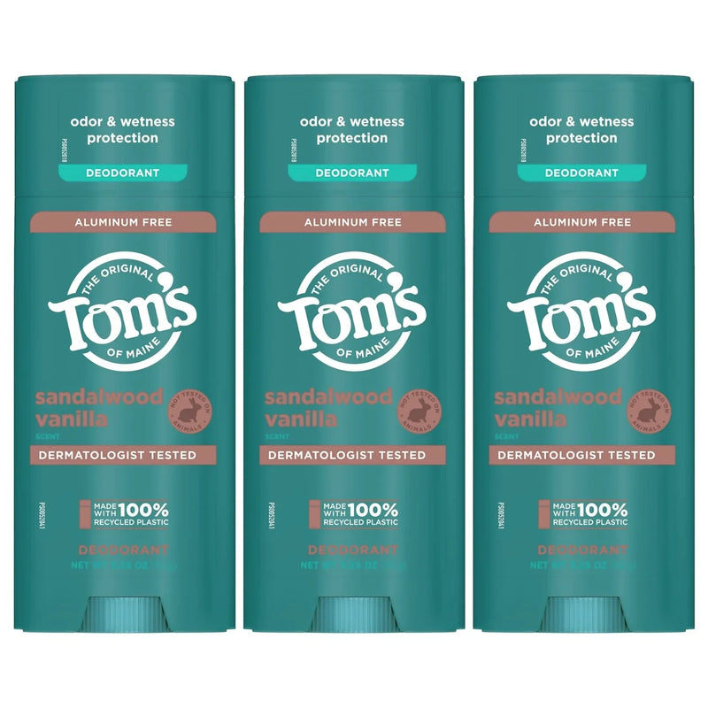 Tom’s of Maine Aluminum Free Deodorant, Sandalwood Vanilla, 3.25oz
