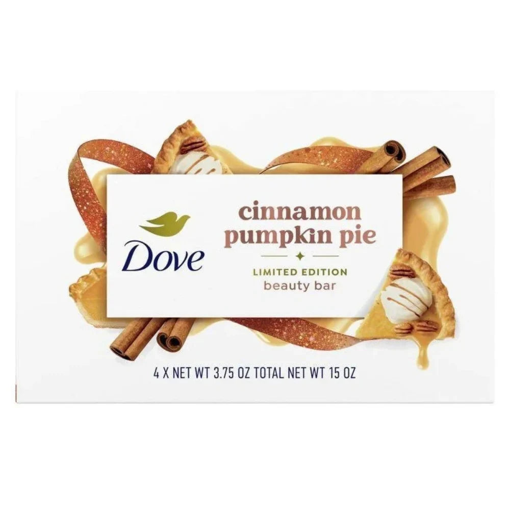 Dove Limited Edition Beauty Bar, Cinnamon Pumpkin Pie, 3.75oz, 4 Count -