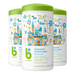 Babyganics All-Purpose Surface Wipes, Fragrance-Free, 75 Count