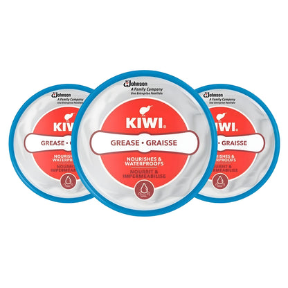 KIWI Leather Grease Conditioner, Neutral, 50ml, 3-Pack
