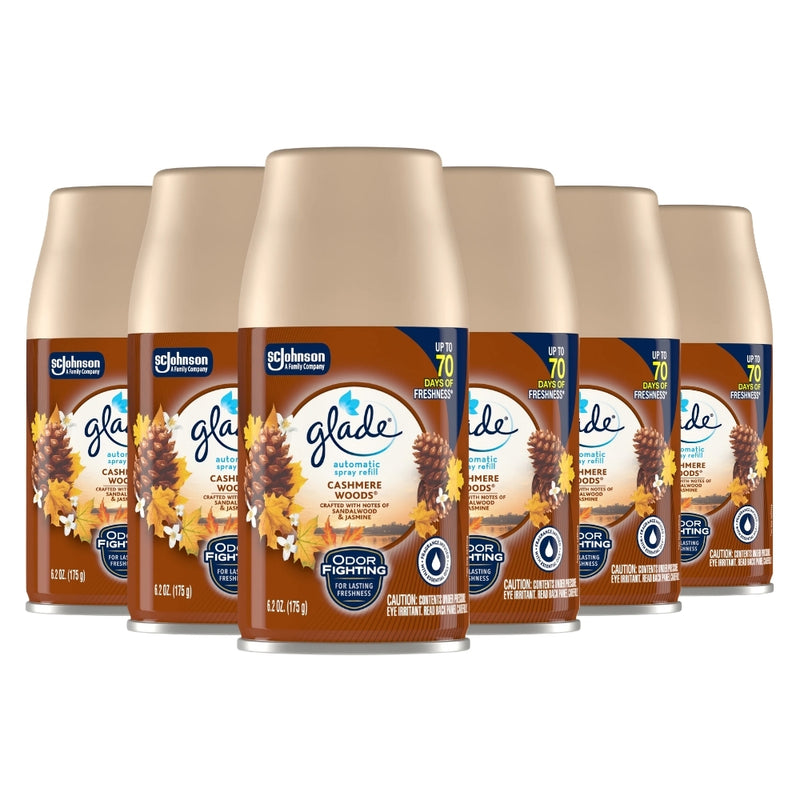 Glade Automatic Spray Refills, Cashmere Woods, 6.2oz