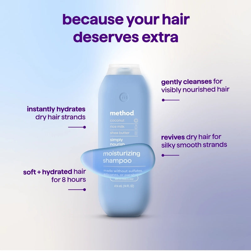 Method Moisturizing Shampoo, Simply Nourish, 14oz