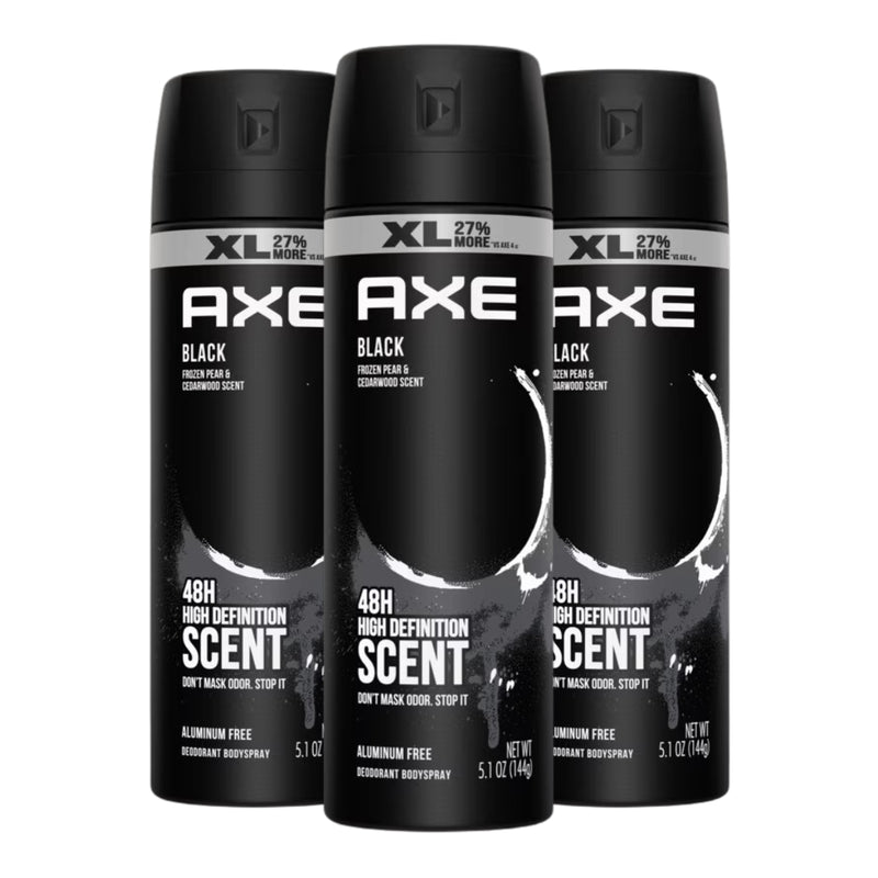 AXE Black Aluminum-Free Deodorant Bodyspray, Frozen Pear & Cedarwood, 5.1oz