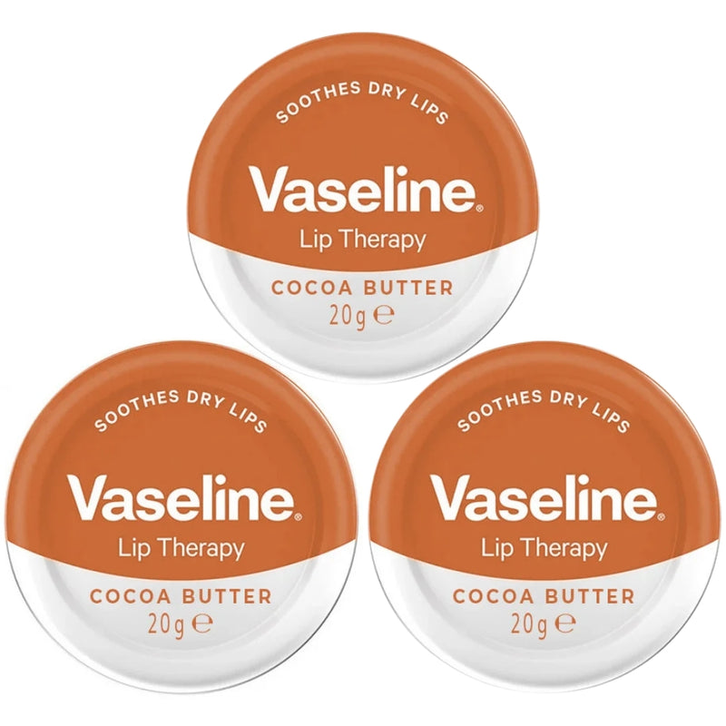 Vaseline Lip Therapy Lip Balm Tin, Cocoa Butter, 0.7oz (20g)